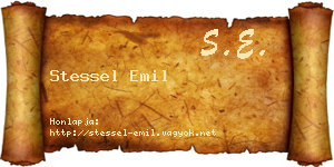 Stessel Emil névjegykártya
